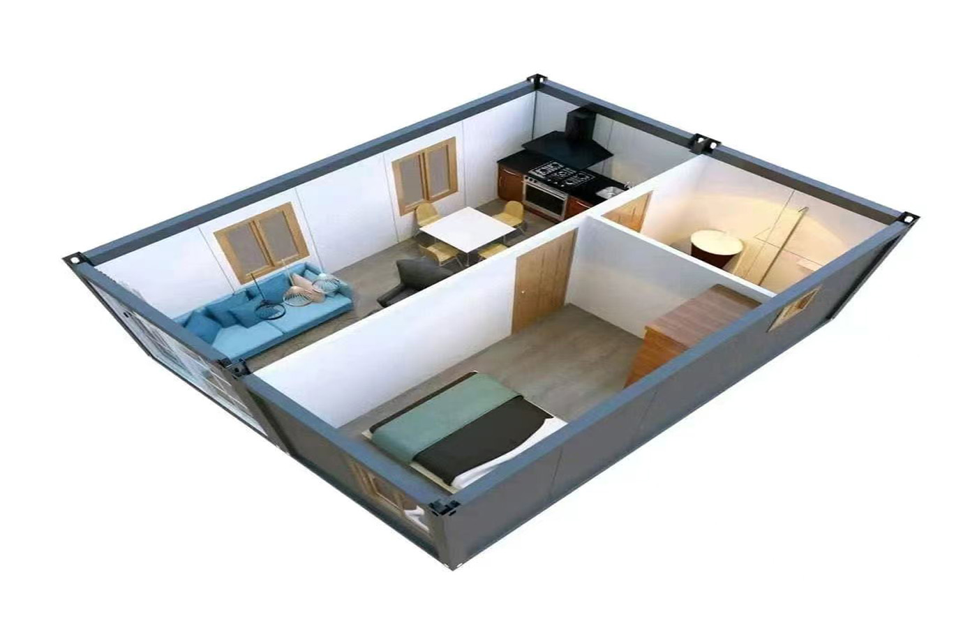 dormitório ou hotel provisório portátil personalizado fábrica da casa pré-fabricada de 40 pés dormitório ou hotel provisório portátil personalizado fábrica da casa pré-fabricada de 40 pés