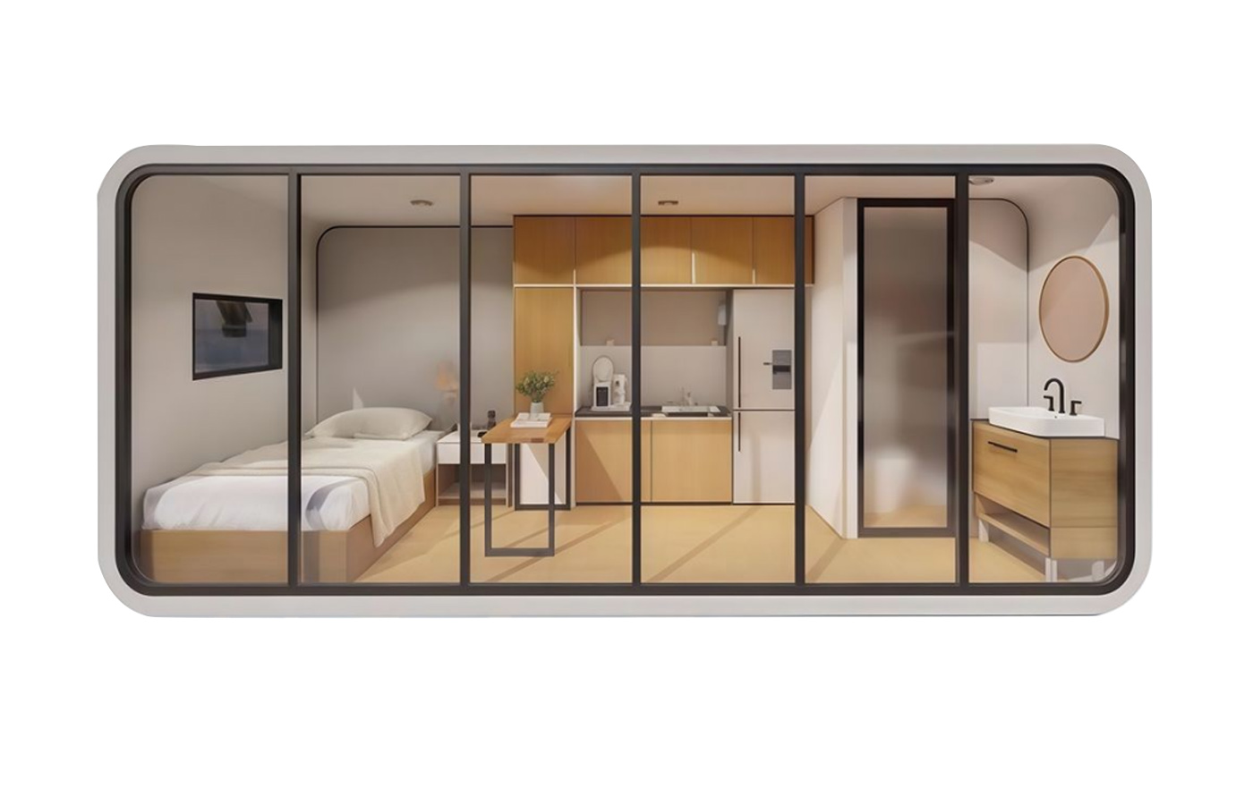 casa personalizada do recipiente da cabine de Apple do beira-mar hotel bonito do recurso de férias de 30 pés casa personalizada do recipiente da cabine de Apple do beira-mar hotel bonito do recurso de férias de 30 pés